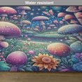 thumbnail image 5 of Ambesonne Mushroom Place Mats Set of 4, Dreamland Floral Meadow, Standard Size, Pale Purple Aqua Indigo, 5 of 5