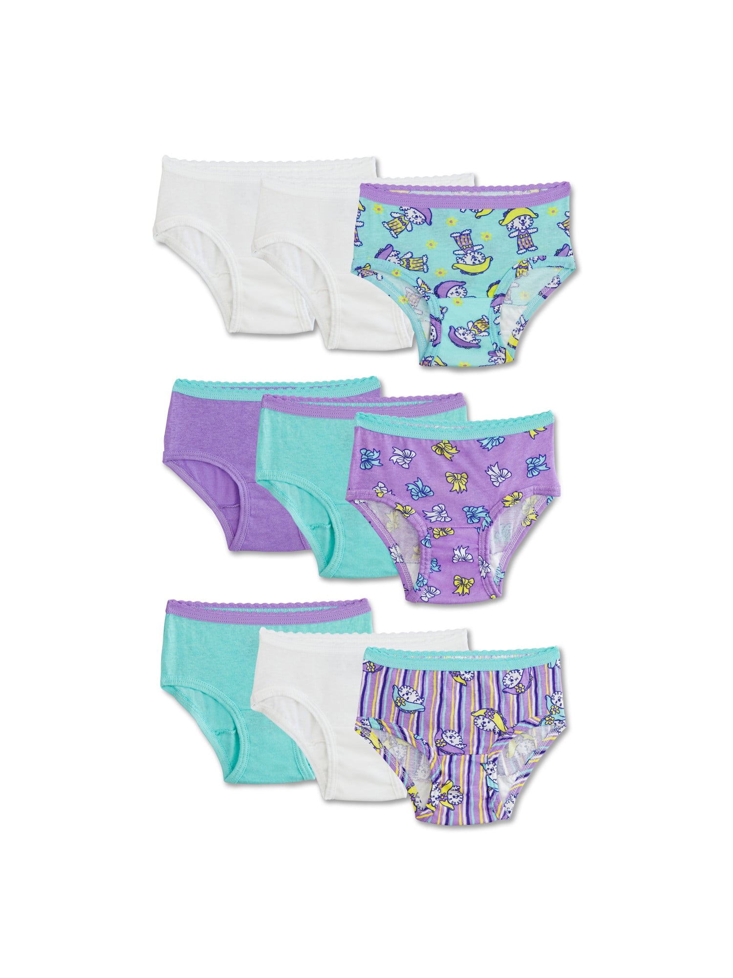 Fruit of the Loom Fruit of the Loom Cotton Brief Underwear, 9 Pack (Toddler Girls) Walmart