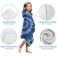 thumbnail image 7 of Colorful Tie Dye Pattern Hooded Bath Towel，50"x30" for Ages 3 To 12 Kids, Quick Dry Lightweight Soft Microfiber Hood Beach Towel Cover Up for Kids, 7 of 7