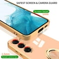 thumbnail image 3 of Compatible for Samsung Galaxy S23 Case with Ring Holder Kickstand [with Magnetic] Soft TPU Shockproof Electroplated Protective Phone Case for Galaxy S23 5G Pink, 3 of 12