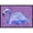 Purple, variant on Flamingo On Slate Blue Indoor Or Outdoor Doormat
