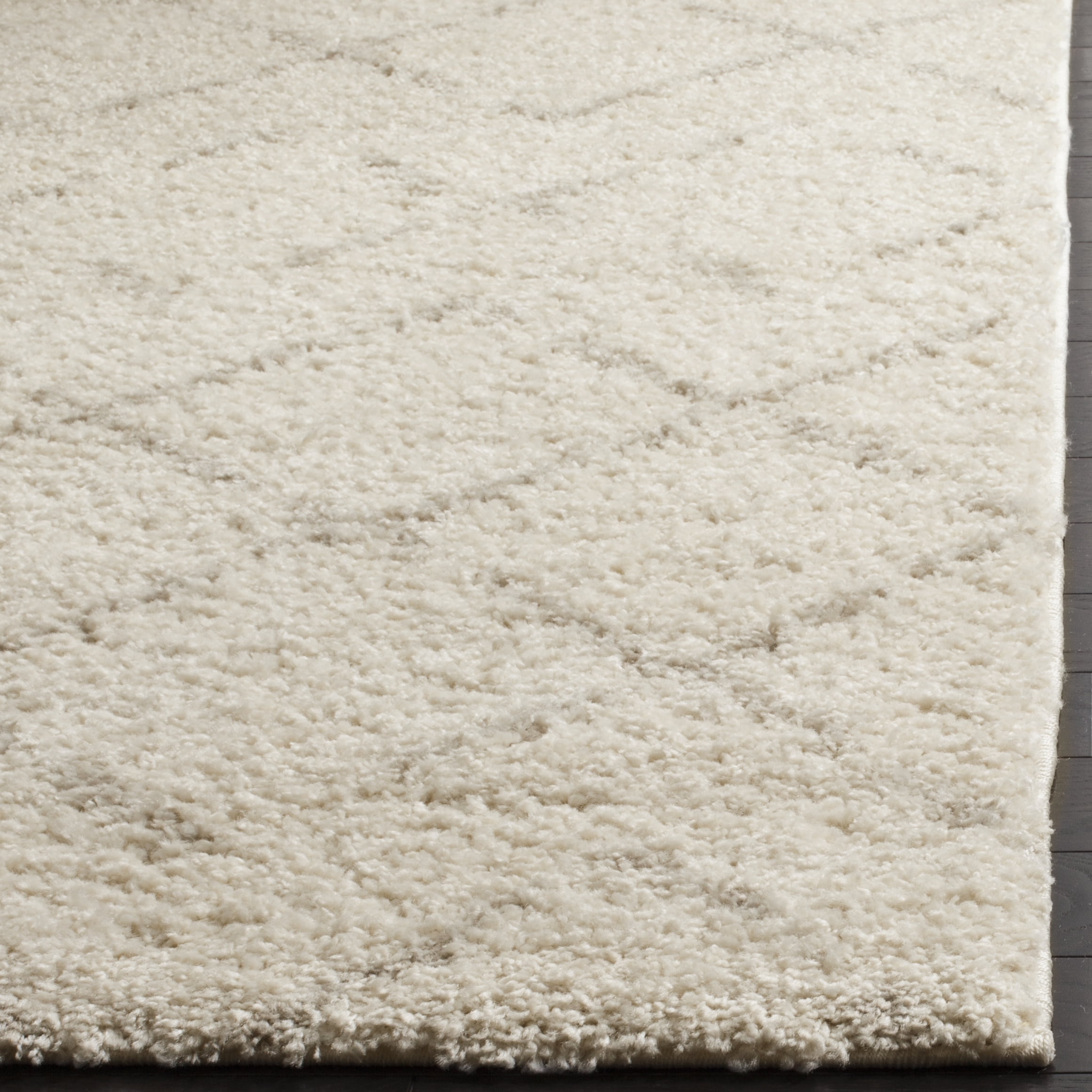 SAFAVIEH Arizona Zarif Geometric Shag Area Rug, Ivory/Beige, 8' x 10'