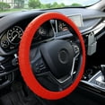 thumbnail image 3 of FH Group Soft Silicone Steering Wheel Cover with Textured Pattern and Anti-Slip Grip Design, UV-Resistant, Easy Installation, Durable, Waterproof & Odorless, Universal Fits 14.5" - 15.5" - Red, 3 of 4