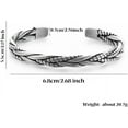 thumbnail image 7 of YooGuoGuo 925 Sterling Silver Bangle for Men, Vintage Open Bracelet,Thai Handmade Retro Twisted Braided Open Cuff Bracelet, 7 of 7