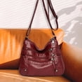 thumbnail image 3 of Bolso de hombro para mujer, bolso de trabajo, correa ajustable Lady Zip, bolsos y bolsos de gran capacidad, bolsos Rojo Macarena Bolso monedero, 3 of 7