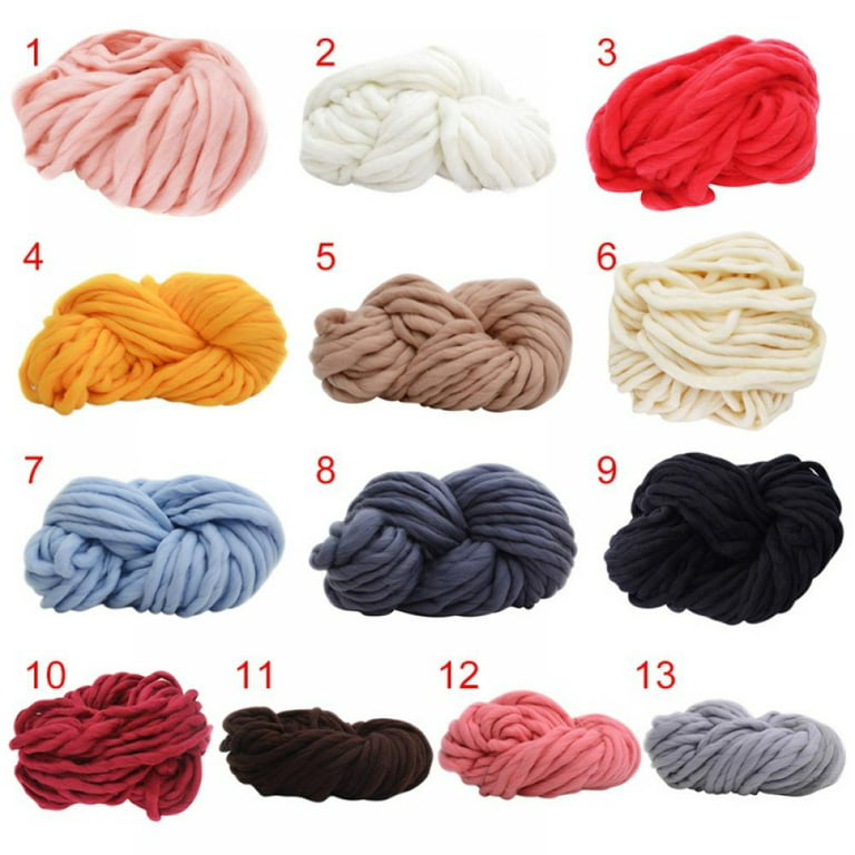 Chunky Yarn Giant Yarn Giant Wool Yarn Super Soft Washable Arm Yarn Super  Chunky Extreme Bulky for Arm Knitting DIY Throw Sofa Bed Blanket Pillow Pet  Bed and Bed Fence 