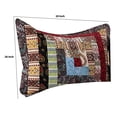 thumbnail image 2 of Saltoro Sherpi Thames 26 x 20 Cotton Standard Pillow Sham with Log Cabin Print, Multicolor, 2 of 4