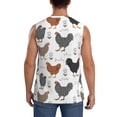 thumbnail image 4 of Goofa Retro Rooster Printed Men's Sleeveless T-Shirt - Athletic Gym Workout Tank Top for Men - Moisture-Wicking, UPF 30+ Quick-Dry Muscle Tee-, 4 of 8