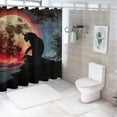 thumbnail image 7 of Orinice Cat Moon Stars Bathroom Decor Set with Hooks, Colorful Luxurious Graphic Print Polyester Fabric Shower Curtain Decoration, Waterproof Bathroom Curtain for Home Bathtubs 69x72, 7 of 7