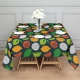 thumbnail image 3 of Lemon Mixed Citrus Fruits DarkGreen Pattern Square Tablecloth,Waterproof Square Table Cover,Wipeable Spillproof Washable Table Cover for Home Kitchen Party Decor 42"X42"(107x107cm), 3 of 6