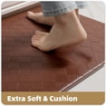 thumbnail image 3 of PABUBE Kitchen Mat Cushioned Anti Fatigue Kitchen Rugs Waterproof Non-Slip Comfort Standing Mat for Kitchen, Floor, Office, Sink, Black, 24"x59", 3 of 9
