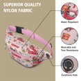 thumbnail image 5 of Fanny Pack Pink Christmas Red Truck and Snowman Pattern Waist Pack Bag,Running Cross Bag,Waterproof Large Fanny Packs for Women Men for Travel Running Hiking Cycling, 5 of 6