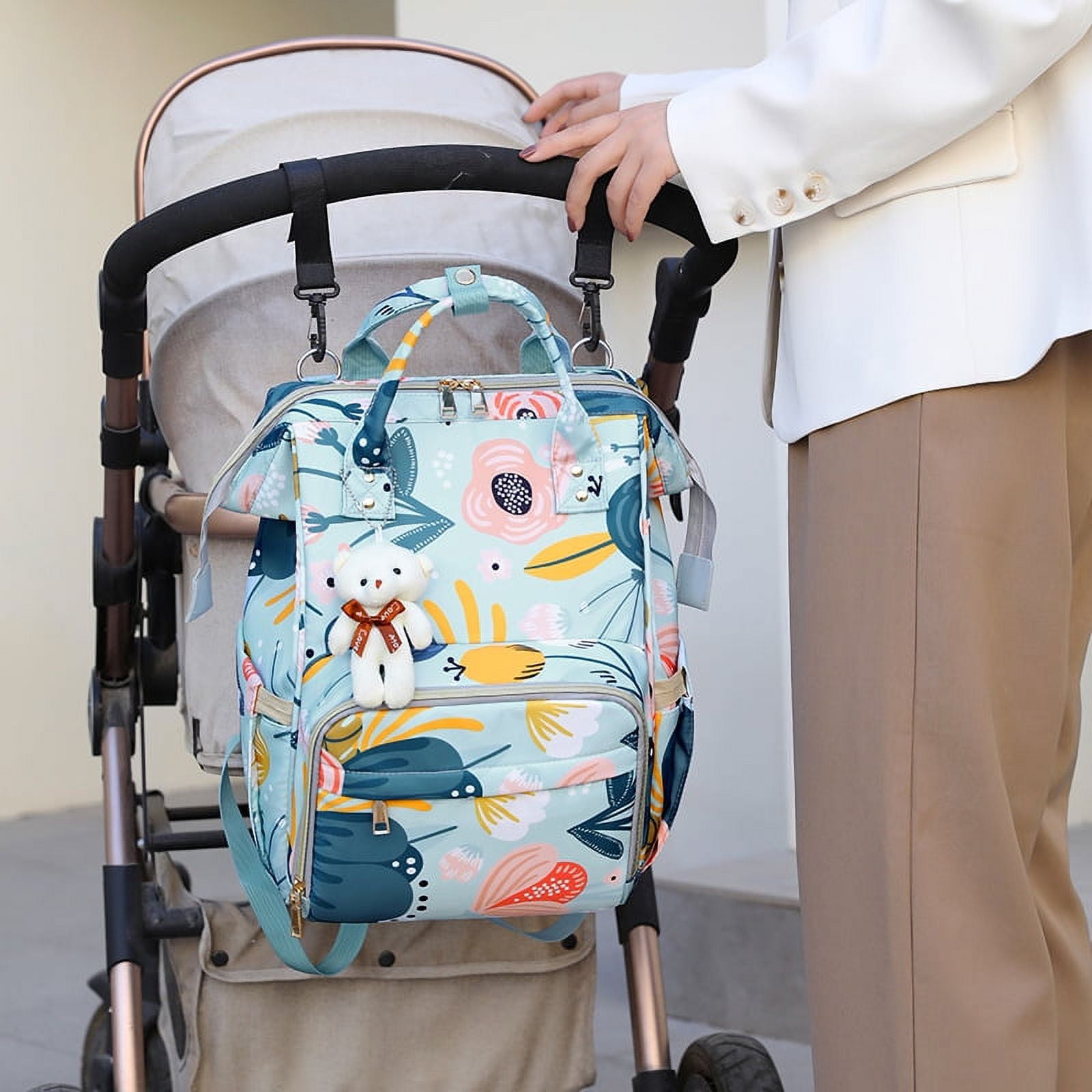 Diaper Bag Backpack, Nappy Changing Bags Multifunction Travel Backpack Maternity Baby Changing Bags Baby Stroller Backpack for Baby Care