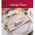 thumbnail image 3 of [13 Inch - 8 Pack] Disposable Round Plastic Charger Plates, Clear/Gold Rimmed Dinner Chargers Lightweight Charger Plate for Weddings, Parties, and Holiday Events - Posh Setting, 3 of 4