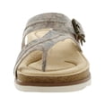 thumbnail image 3 of Clarks Womens Brynn Madi Suede Cushioned Footbed Slide Sandals, 3 of 3