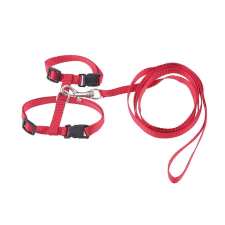 1cm Width Red Nylon Adjustable Belt Pet Dog Cat Puppy Harness Halter (Best Harness For Pug Puppy)