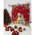 thumbnail image 5 of Christmas Dog Shower Curtain, Xmas Tree Poinsettia Botanical Red Waterproof Fabric Shower Curtains with 12 Hooks, Bathroom Curtain Set for Bathroom Accessories Decor, 54 x 78Inches, 5 of 9