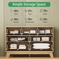 thumbnail image 4 of FANRAL 7 Drawers Dresser Fluted Dresser for Bedroom,Wooden Chest of Drawers Modern Dresser for Closet,Natural Oak Dresser, 4 of 8