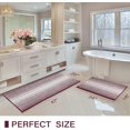 thumbnail image 6 of Bathroom Rugs and Mats Sets, 2 Piece Thick Absorbent Chenille Bath Mat Rug Set Non Slip, Soft Shaggy Bath Room Floor Mats for Bathroom, Machine Washable (20" x 47" Plus 16" x 24", Burgundy Red), 6 of 6