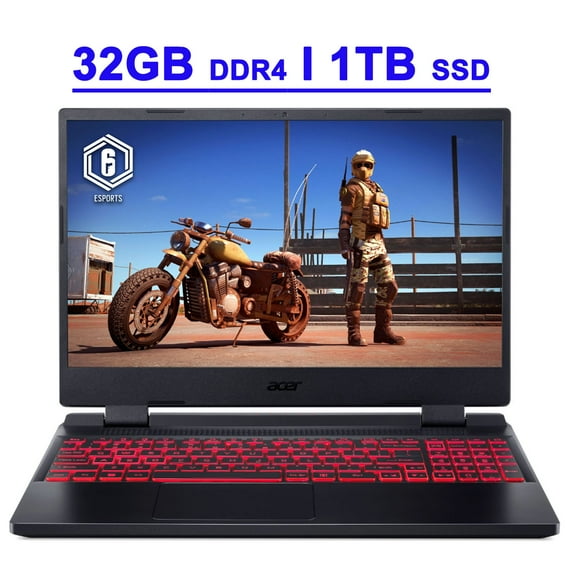Acer Nitro 5 Premium Gaming Laptop 15.6" FHD IPS 144Hz Display 12th Generation Intel 12-Core i5-12500H 32GB DDR4 1TB SSD GeForce RTX 3050 4GB Backlit Keyboard Thunderbolt USB-C HDMI Win11