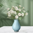 thumbnail image 2 of Clearance! FNGZ Artificial Flowers, Household Imitation, Small Lilac Artificial Flower (1Pc) White, 1X Artificial Rose, 2 of 8