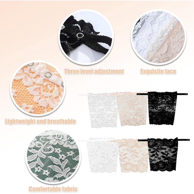 6 Pcs Modesty Panels for Low Cut Tops, Adjustable Cleavage Cover Up Modesty Panel Vest Set, Lace Insert for Low Cut Dress, Lady Lace Clip-on Mock ... 6 Pcs Modesty Panels for Low Cut Tops, Adjustable Cleavage Cover Up Modesty Panel Vest Set, Lace Insert for Low Cut Dress, Lady Lace Clip-on Mock ...