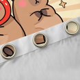 thumbnail image 4 of Homewish Brown Kawaii Capybara Blackout Curtains Set of 2 (52x84 Each),Cartoon Animal Window Curtains,Rainbow Stars Pattern Curtains and Drapes For Girl Boy,Breathable Home Decor, 4 of 6