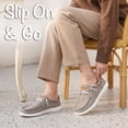 thumbnail image 3 of Slip on Shoes Women Casual Arch Support Sneakers Comfortable Orthopedic Loafers for Foot Pain Relief Taupe US 7, 3 of 7