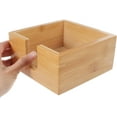 thumbnail image 3 of Bamboo Napkin Holder Flat Napkin Holder Wood Beverage Napkin Tray Decorative Napkin Tissue Dispenser Farmhouse Square Organizer Box for Party Dining Table Kitchen, 3 of 9