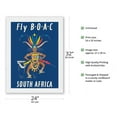 thumbnail image 2 of South Africa - African Zulu Dancer - Fly BOAC (British Overseas Airways Corporation) - Vintage Airline Travel Poster by Aldo Cosomati c.1953 - Japanese Unryu Rice Paper Art Print 24 x 32 in, 2 of 4