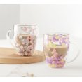 thumbnail image 6 of Dried Flower Double Wall Glass Cup, Aesthetic Flowers Coffee Mugs, Cute Insulated Tea Cups with Handle Heat Resistant for Women, Ideal for Birthday Mother's Day, Perfect for Wife Mom Friend (rainbow), 6 of 6