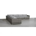 thumbnail image 2 of Living Source International 122" Wicker Patio Sectional with Cushions in Gray, 2 of 4