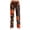 Orange_D, variant on Halloween Print Sleep Pants Adult Loose Fit Lightweight Elastic Waistband No Pockets Drawstringless Straight Leg Bottoms Graphic Home Lounge Wear, Black_D, M