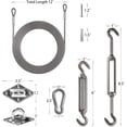 thumbnail image 2 of ShadeMart Hardware Kit Set for Rectangle/Square Sun Shade Sails Canopy, Easy-Tensioning, 316 Military-Grade Stainless Steel(6 Inch Hardware Kit + Cables), 2 of 5