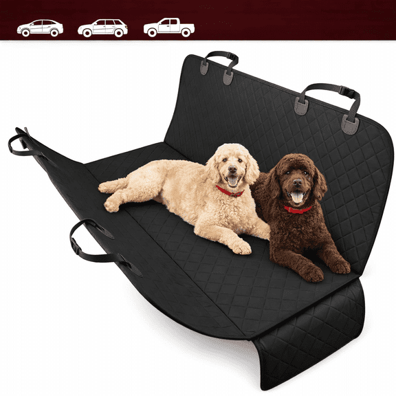 Dog Car Seat Cover for Back Seat, Waterproof Dog Car Hammock with Side Flaps, Non-Slip Pet Seat Protector for Cars SUVs Trucks