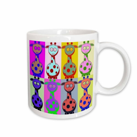 3drose, Cartoon Giraffe Pop Art, 11oz Mug