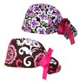 thumbnail image 1 of Fassave 2 piezas de botones de trabajo para mujer, lazo ajustable, banda para el sudor, gorro de pelo largo, color 05 grande, 1 of 5