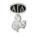 thumbnail image 2 of FB Jewels Sterling Silver Logoart Alpha Gamma Delta Oval With Squirrel Dangle Bead, 2 of 2