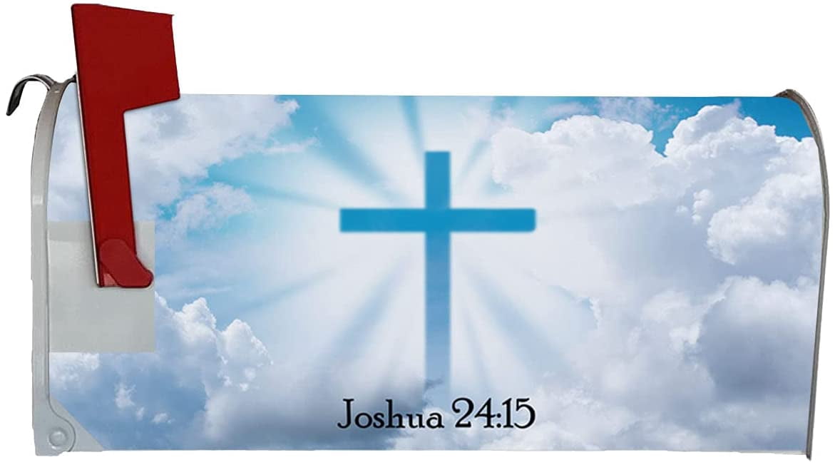 VWAQ Christian Mailbox Covers Magnetic Religious Home Decor - 20.5"H X 18.25"W MBM53