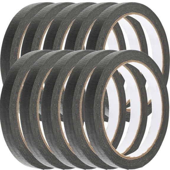 10 Rolls Black Duct Tape Adhesive Masking Rice to Paint Multiple Use Craft