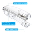 thumbnail image 4 of Uxcell Acrylic Stapler, Portable Stylish Manual Effortless Desktop Accessories Stapler, Silver, 4 of 6