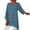 Blue, variant on Womens Plus Size Tunic Top Long Sleeve Irregular Hem Loose Fit Summer Blouse