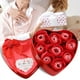 thumbnail image 3 of Caja en forma de corazón de regalo de flor artificial de rosa de jabón para cumpleaños del día de la madre (rojo), 3 of 8