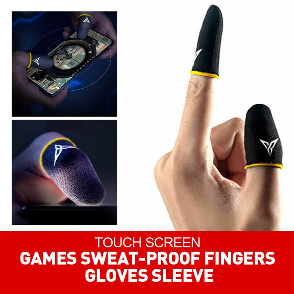 Silver Fiber Anti-Sweat Cell Phone Finger Sleeve for Call of Duty Mobile/Rules of Survival for iPhone,Android,ipad 10 Pack Accro Xtrem PUBG Mobile Finger Sleeve Thumb Gaming Gloves 