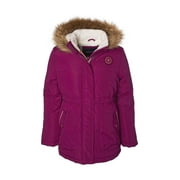 Limited Too Fur trim heavyweight anorak jacket with sherpa fleece lining (big girls)