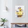 thumbnail image 4 of Nawypu  Yellow Duck Canvas Wall Art Abstract Animal Picture for Wall Decor Little Duck Wearing Wreath Poster Painting Modern Framed Farm Animal Artwork for Baby Room Bathroom Nursery, 4 of 5
