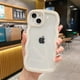 thumbnail image 4 of (Blanco) Funda para iPhone 13, funda estética con ondas simples y rizadas, bonita funda transparente para teléfono, funda protectora de silicona suave a prueba de golpes para iPhone 13, 4 of 5