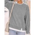 thumbnail image 3 of Womens Oversized Crewneck Sweatshirt - Teacher Outfits Fall Long Sleeve Top, 3 of 7