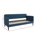 thumbnail image 6 of Home Design Chloe Twin Daybed with Velvet Upholstery, Button-Tufted Back, Stylish Versatile Seating and Sleeping Solution for Bedroom or Living Room, Blue, 6 of 6