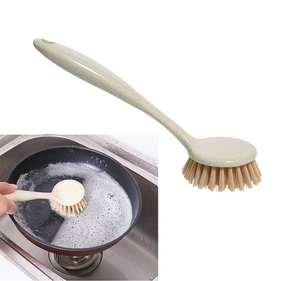 YOSADIER Multi Color Kitchen Dish Brush with Curved Handle for Grease and Crust Removal